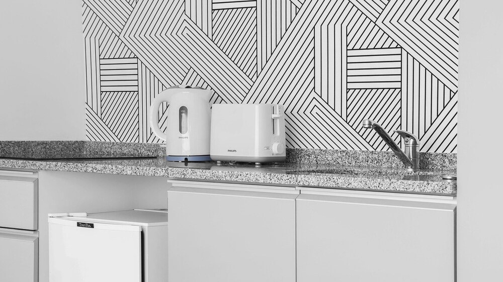 Cuisine moderne dans une chambre de type appartement