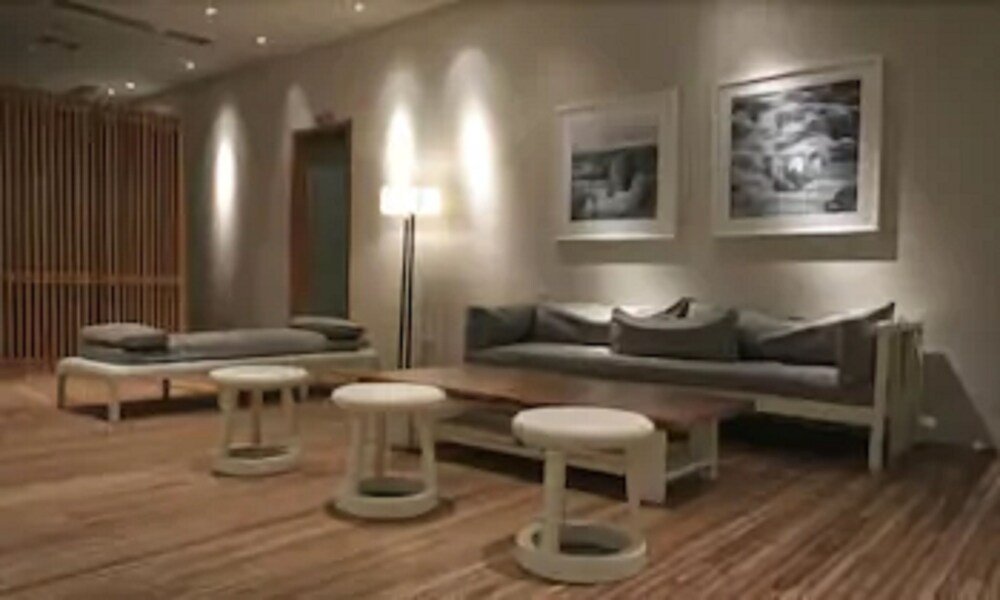 Moderner Wohnbereich mit Sofa und Sesseln